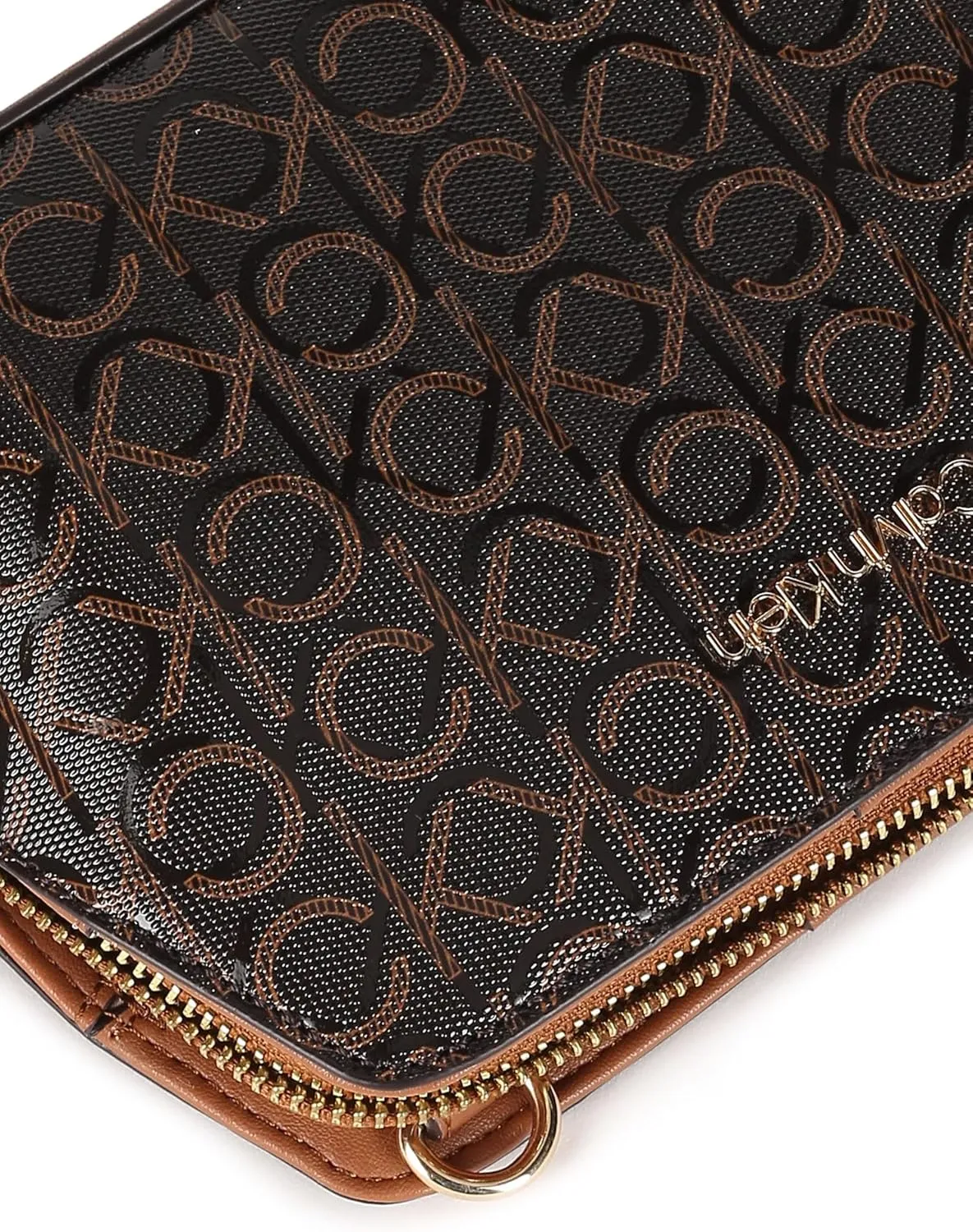 Calvin Klein Women's Hailey Signature Triple Compartment Chain Crossbody