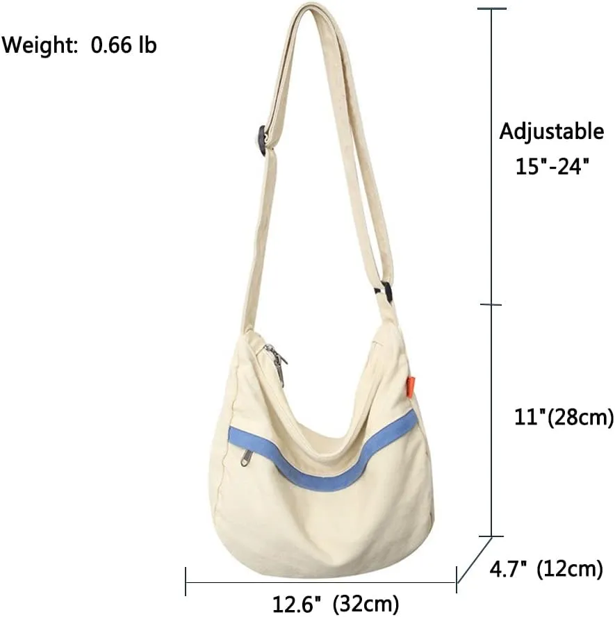 Canvas Tote Bag for Women Men Unisex Purses Women's Crossbody Handbags Hobo Shoulder Bag for Teen Girls…