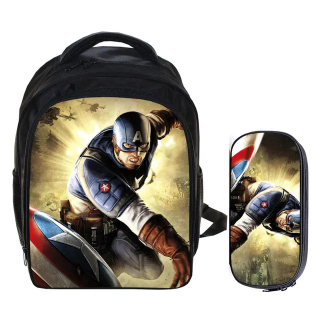 Captain America  School Bag