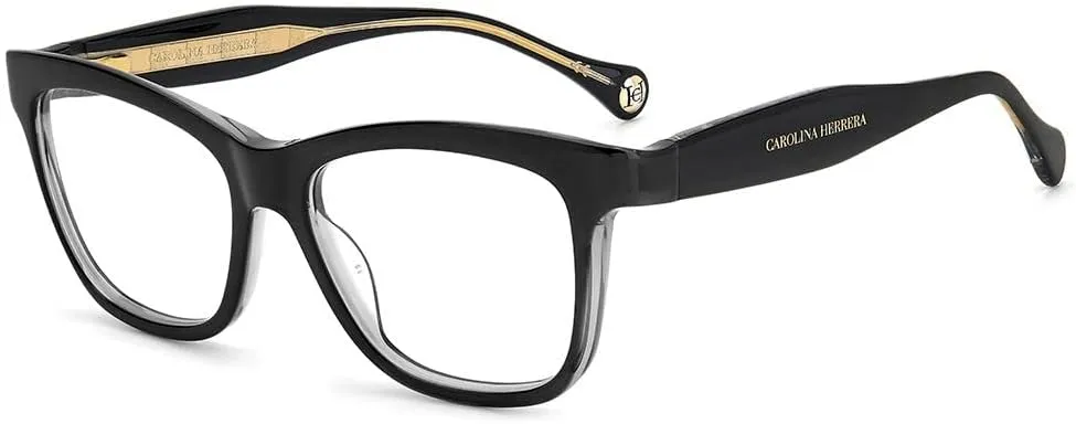 Carolina Herrera Rectangle Full Rim Black Frame - 10613608A5216, Black, 52mm, Black, 52mm