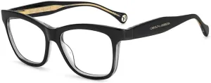 Carolina Herrera Rectangle Full Rim Black Frame - 10613608A5216, Black, 52mm, Black, 52mm