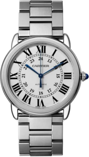 Cartier Ronde Solo Silver Opaline Automatic Ladies Watch WSRN0012