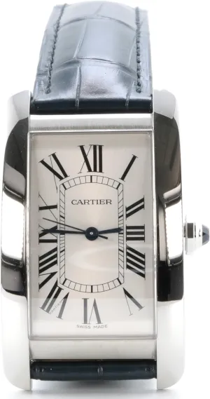 CARTIER Tank Americaine Automatic Silver Dial Men's Watch WSTA0018