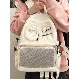 Cartoon Transparent Bar Doll Female Large Backpacks