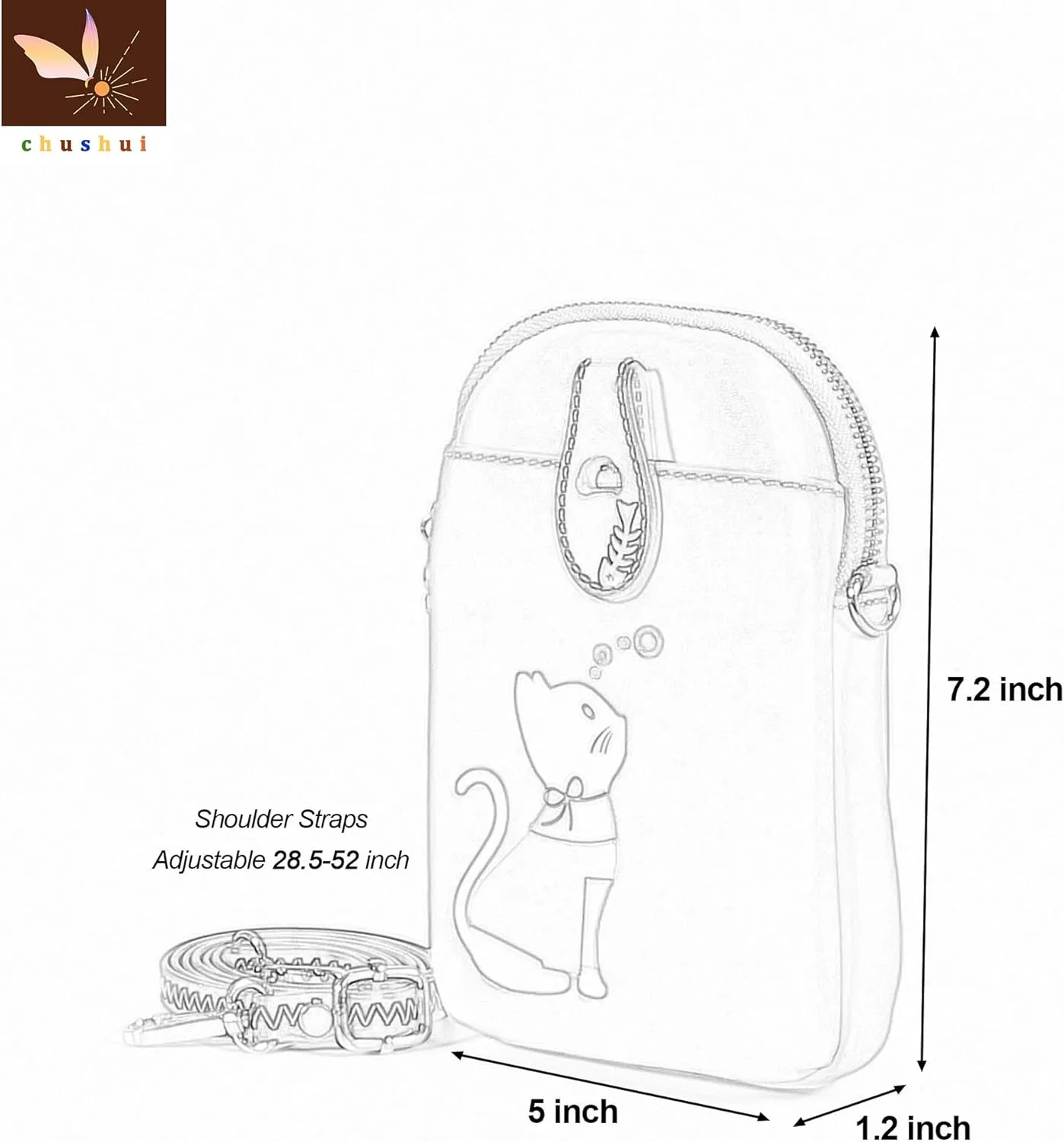 Cell Phone Purse,Small Crossbody Bag for Women,Cute Leather Handbag with Adjustable Strap for Travel Work Daily