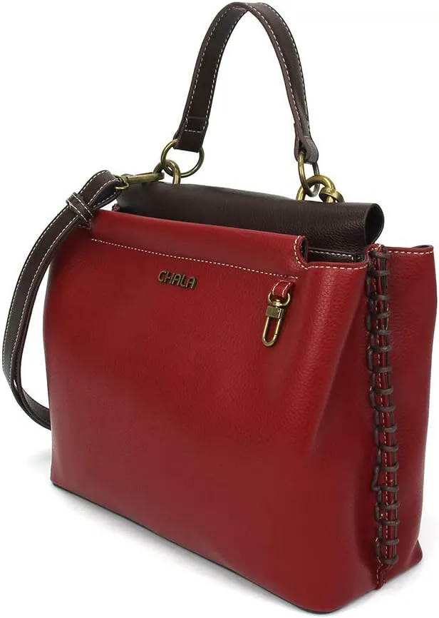 CHALA Charming Satchel Womens Tote Handbag with Forearm Strap and Detachable Crossbody Strap