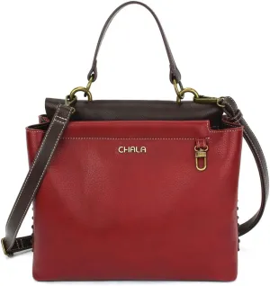 CHALA Charming Satchel Womens Tote Handbag with Forearm Strap and Detachable Crossbody Strap