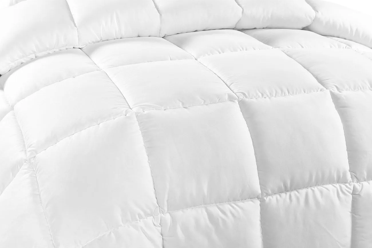 Chezmoi Collection Medium Warmth White Down Alternative Comforter Duvet Insert, Corner Tabs, Queen Size