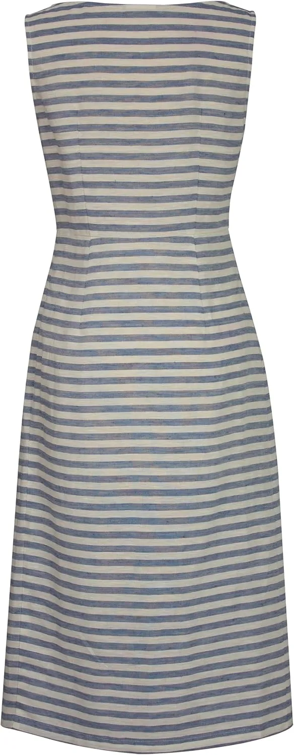 CHIC STAR Womens Linen Stripes Dress