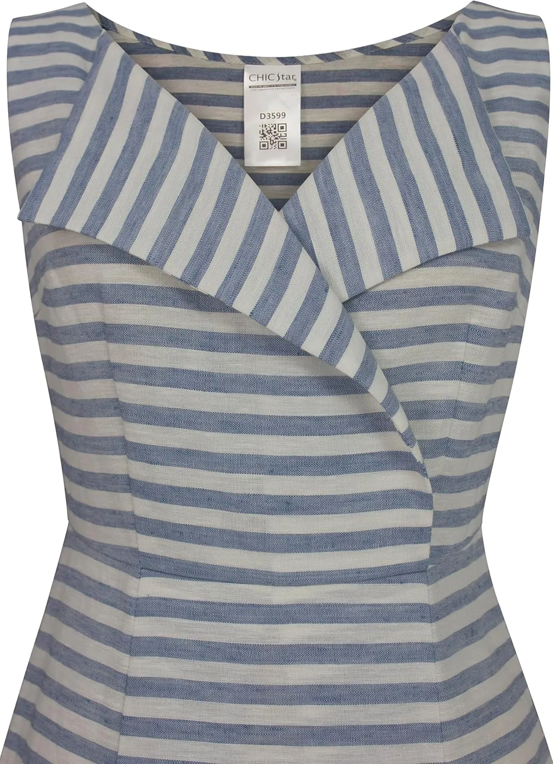 CHIC STAR Womens Linen Stripes Dress