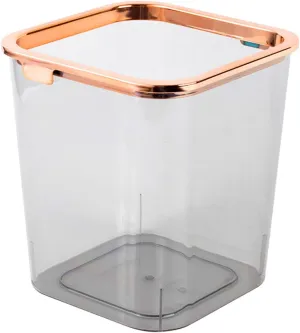 CHICIRIS Clear Trash Can, Small Waste Basket Plastic Garbage Bin for Kitchen Bathroom Bedroom Office Dorm, 7x7.9in