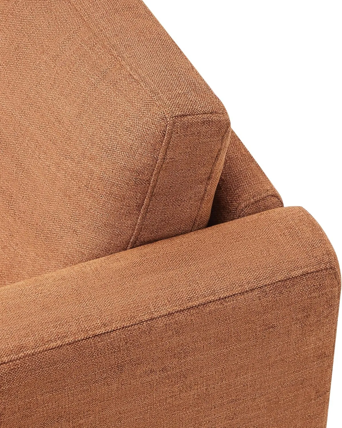 CHITA Modular Sectional Sofa, FSC Certified L Shaped Cloud Couch, Modular Sectional Couch, 112 inch Width,4 Seat Modular Sofa with Storage Ottoman, Terracotta