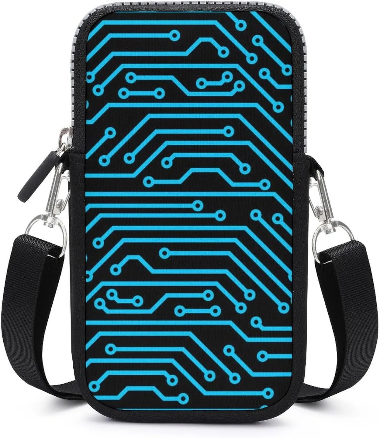 Circuit Board Women Crossbody Phone Purse Adjustable Strap Cell Phone Shoulder Bag Small Belt Bag