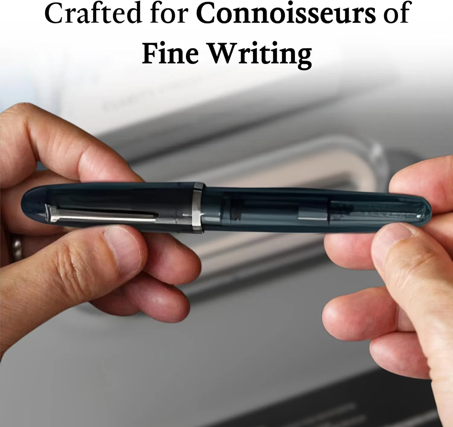 Clarity Transparent Fountain Pen Set – Available in 3 Nib Sizes and 4 Colors, Includes Ink Converter, Elegant Gift Box, – Premium Quality Writing Instrument, 1 Year International Warranty