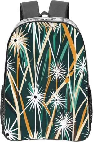 Clear Backpack Heavy Duty PVC Transparent Backpack Large Clear Bag for Travel, Work, Concert, Shy Porcupine Print 16"