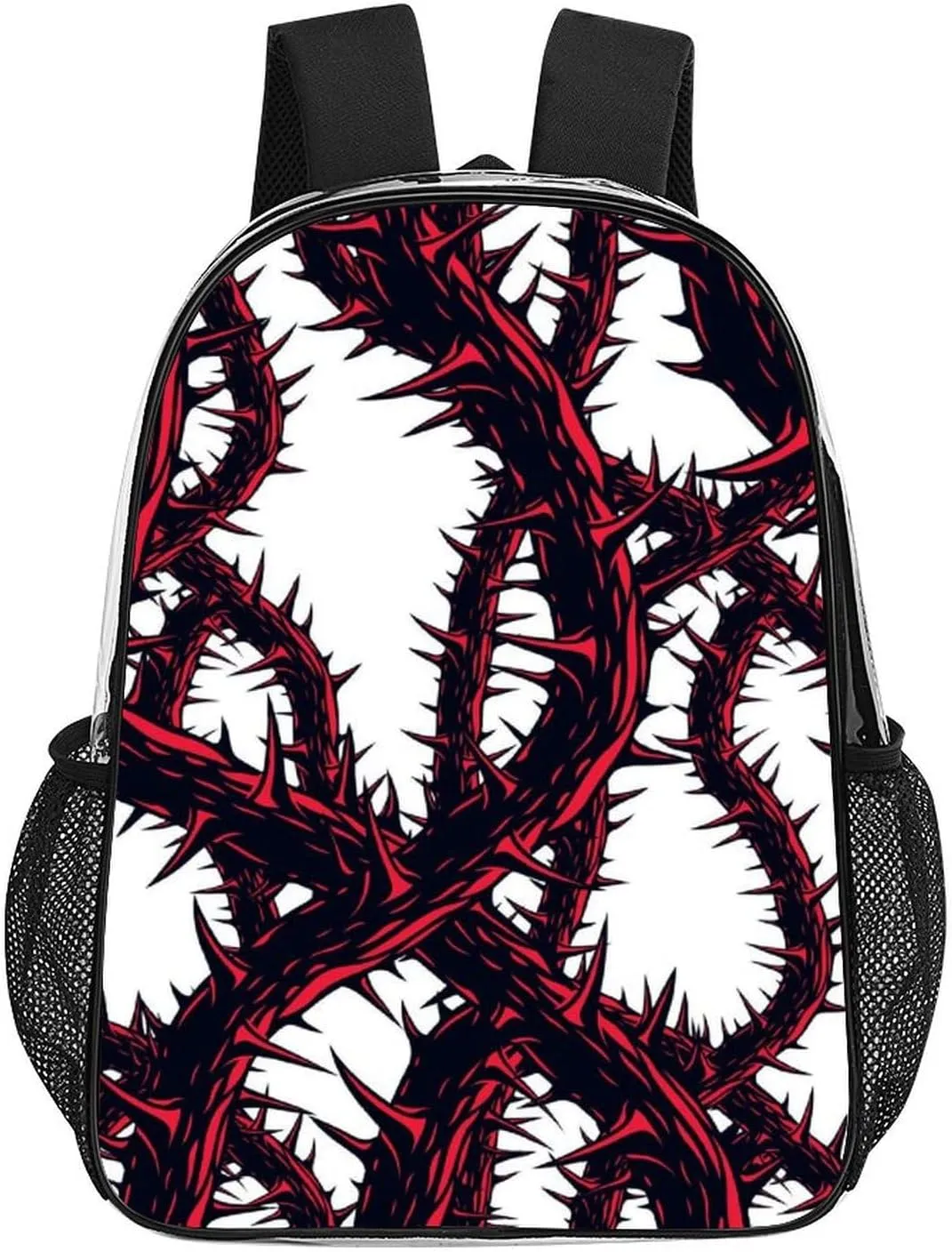 Clear Backpack Heavy Duty Redthorn Branche Thorns Horror 16 Inch for Stadium Events Concert Travel Work Sport Hiking Waterproof Sturdy Transparent Bag for Men Women