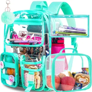 Clear Backpack, Heavy Duty Transparent Bookbag for Women and Men