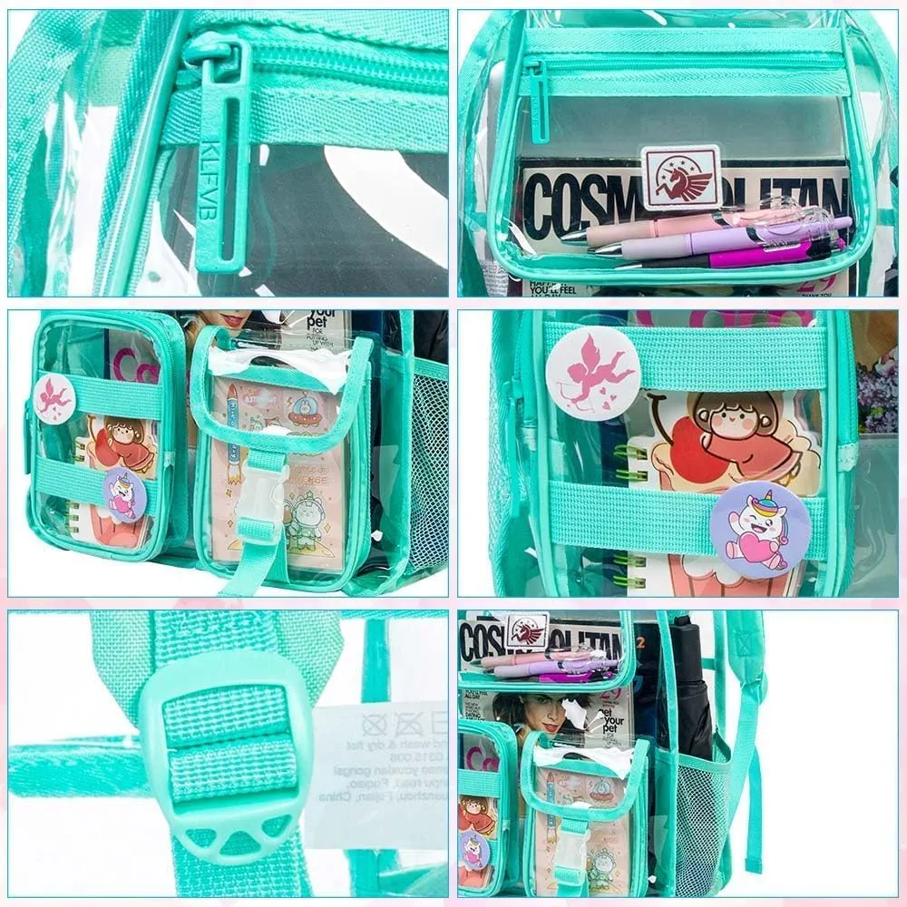Clear Backpack, Heavy Duty Transparent Bookbag for Women and Men