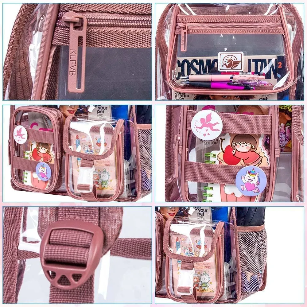 Clear Backpack, Heavy Duty Transparent Bookbag for Women and Men