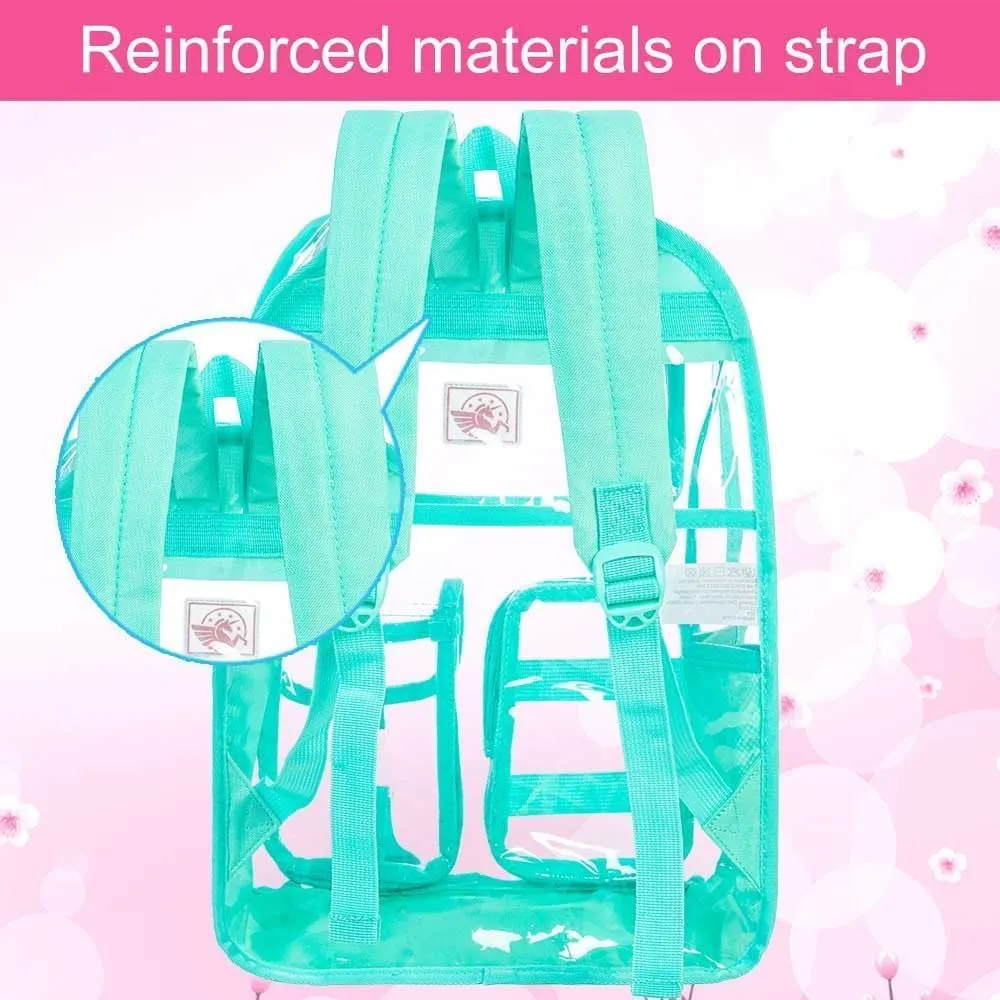 Clear Backpack, Heavy Duty Transparent Bookbag for Women and Men