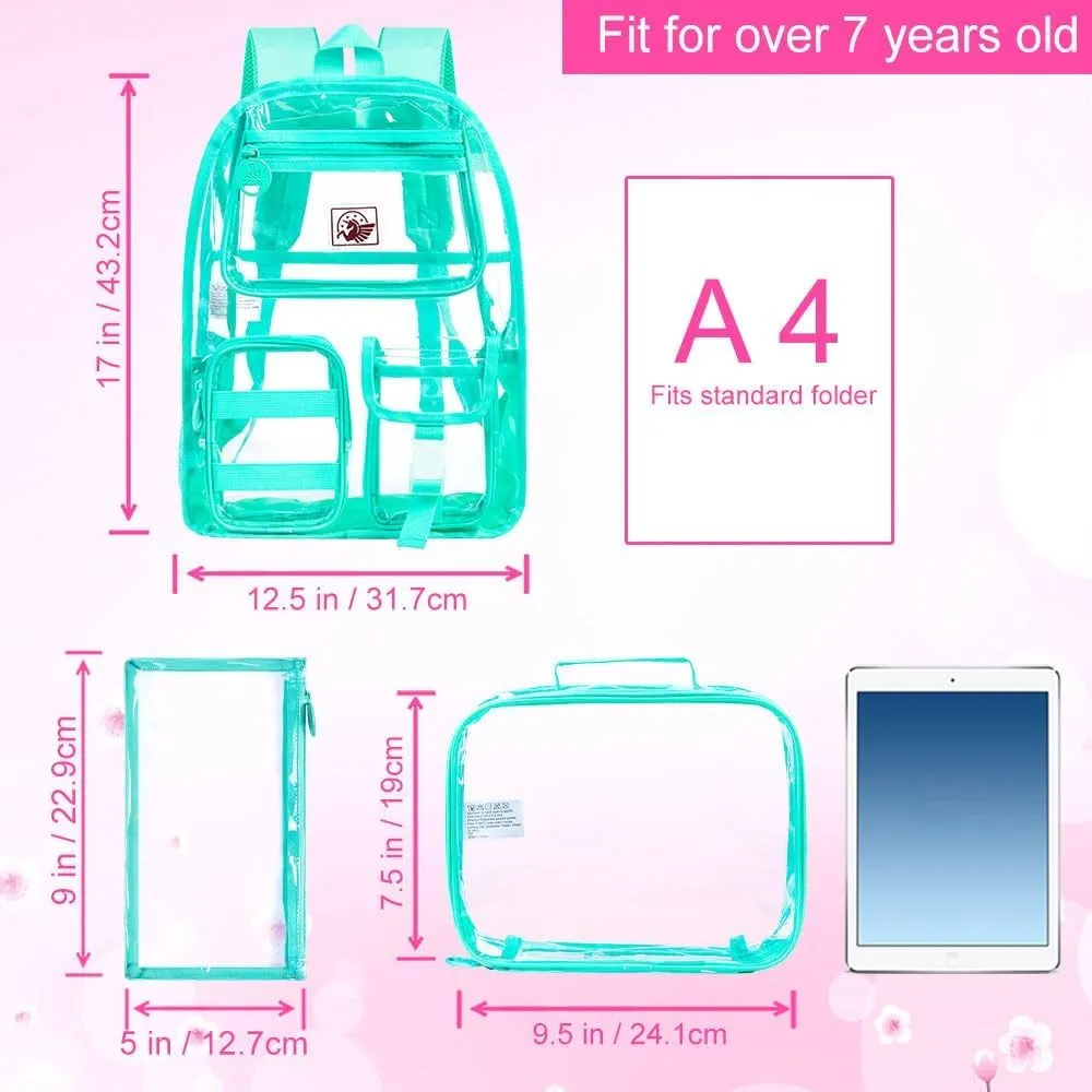 Clear Backpack, Heavy Duty Transparent Bookbag for Women and Men