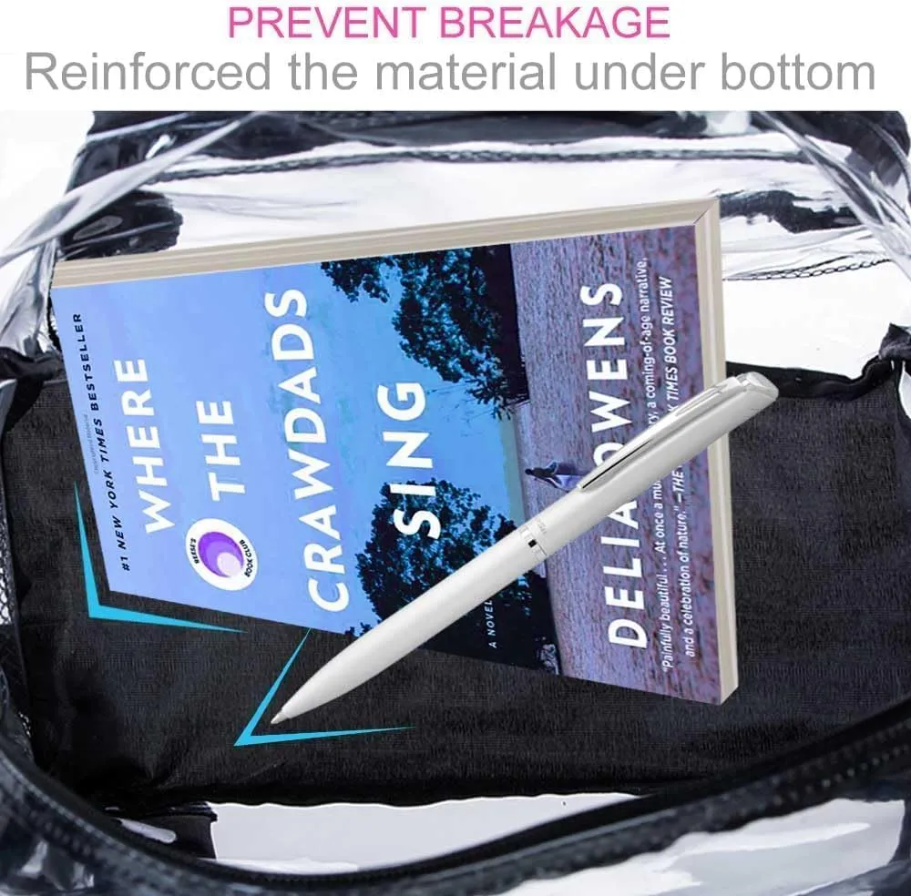 Clear Backpack, Heavy Duty Transparent Bookbag for Women and Men