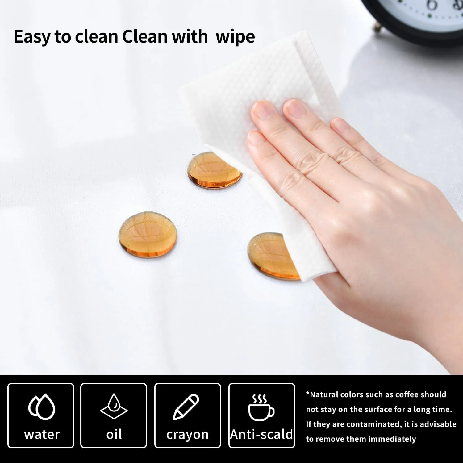 Clear Desk Mat, Non-Slip PVC Desk Protector Mat with Round Edge, Heat Resistant & Waterproof Clear Desk Writing Mat for Home and Office (35.4"*16.9")