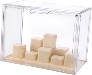 Clear Display Box Showing Cabinet Stackable Dustproof Showcase for Action Figure Collectibles Display Box Model Showcase , L