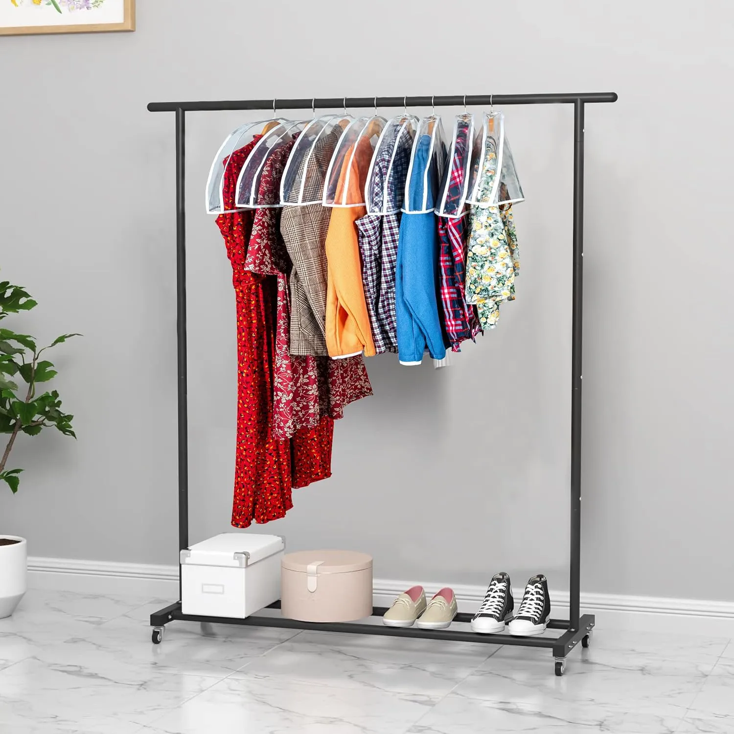 Clear Shoulder Covers Vinyl Plastic Hanger Covers for Clothes (Set of 12), Closet Clothes Protectors Breathable Garment Cover with 2" Gusset, Suit Shoulder Covers for Closets - 24'' X12" X2''/12 Pack