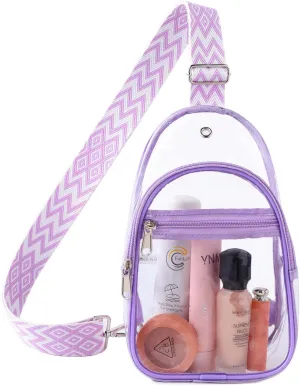 Clear Sling Bag Stadium Approved, Clear Chest Backpack, Crossbody Chest Bag for Men & Women