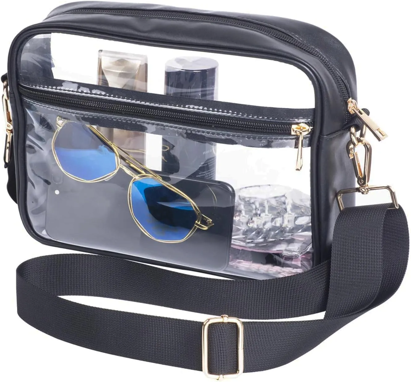 Clear Stadium Crossbody Bag, Clear Purses Stadium Approved for Concert, Stadium Events, Sports Handbags & Purses