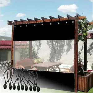 Clear Waterproof Cover Tarp with Grommets, Outdoor Tarpaulin Curtain Dustproof Rainproof Tarpaulin, Plant Rainproof Multi Purpose (Color : Clear, Size : 1x2m)