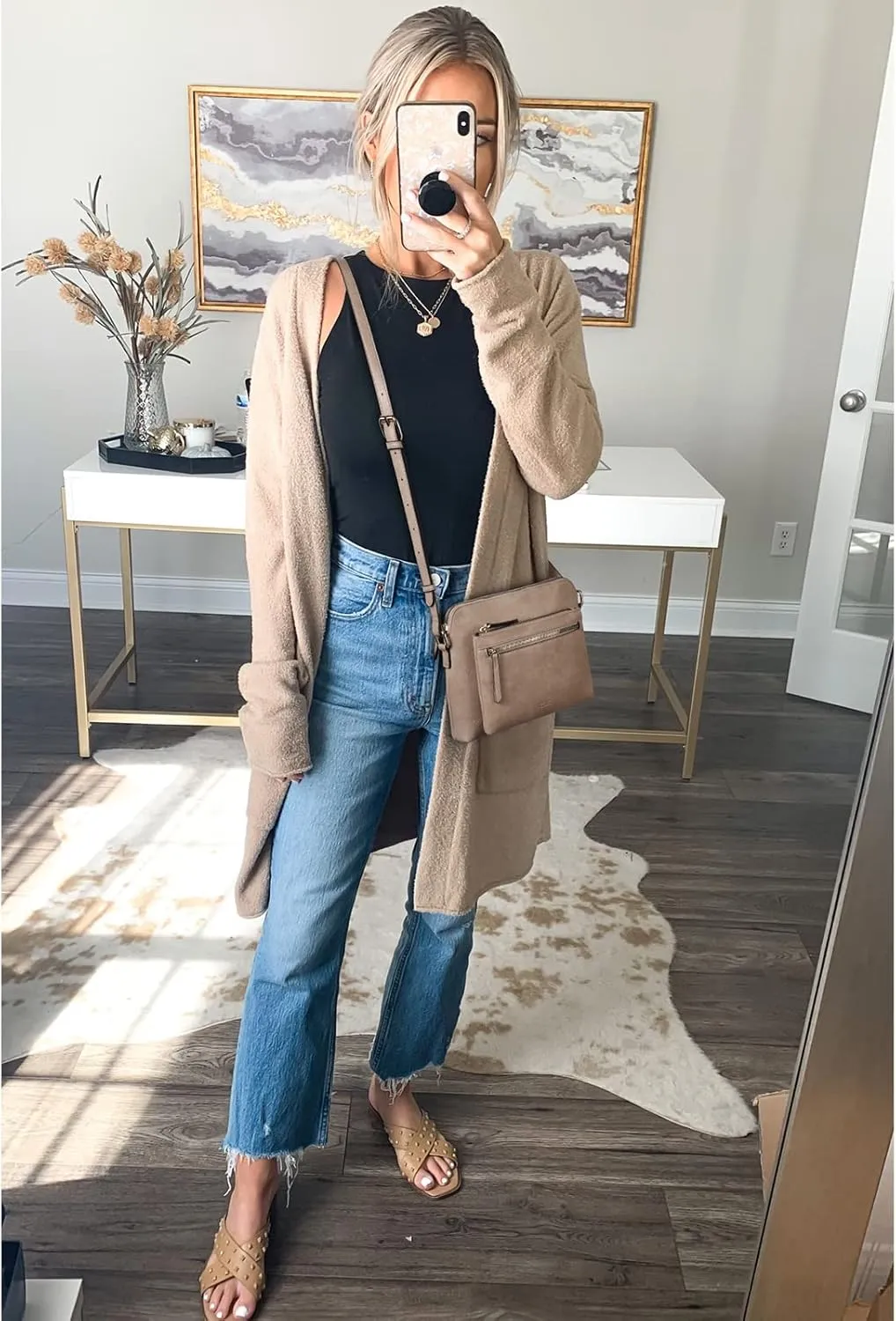 CLUCI Crossbody Purse for Women Multi Pockets Bag Vegan Leather Small Shoulder Handbags Summer Travel Designer Vintage Ladies