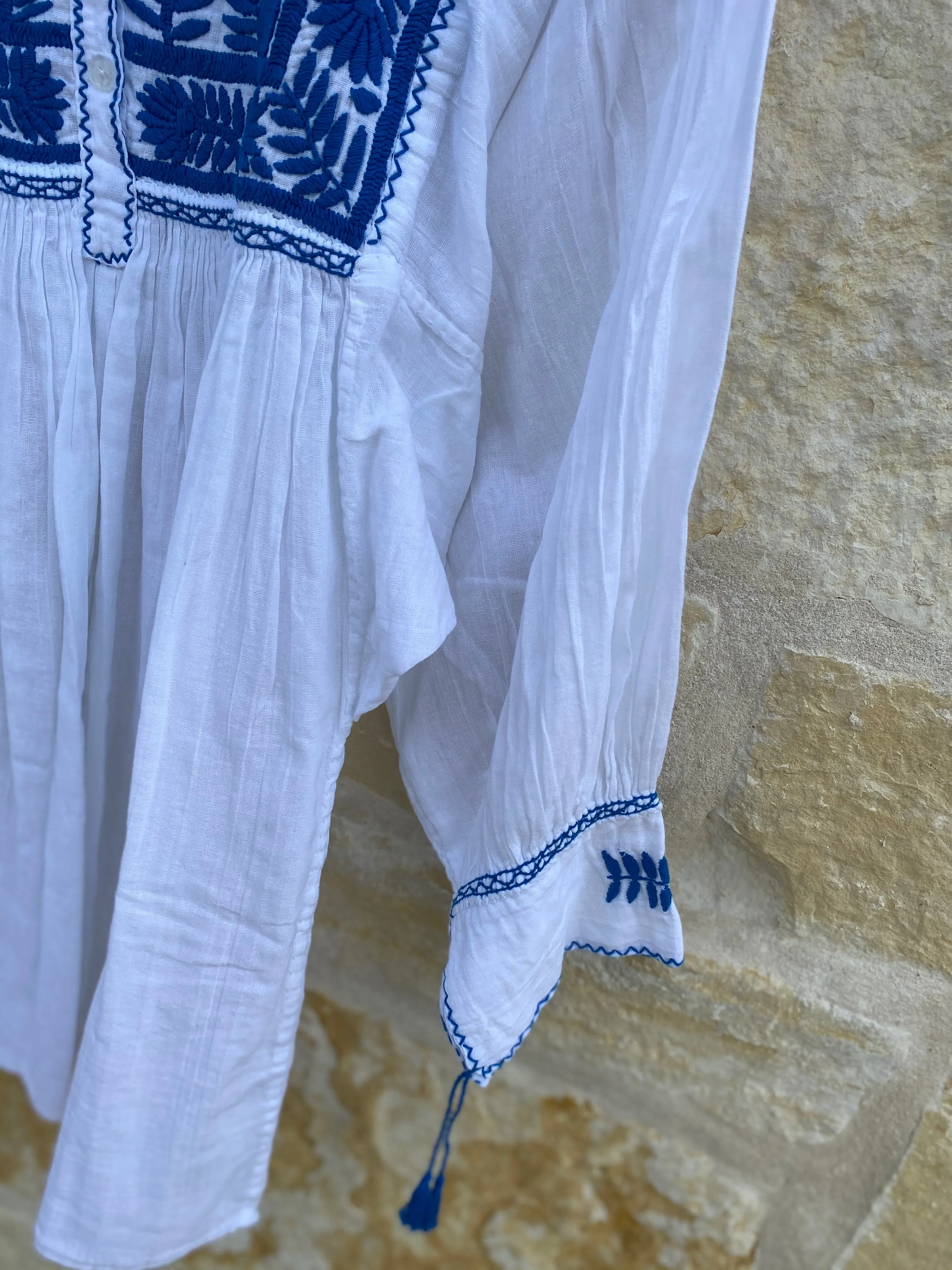Cobalt Blue Vine Tunic