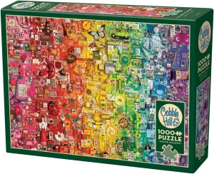 Cobble Hill 1000 Piece Puzzle - Colourful Rainbow - Sample Poster Included