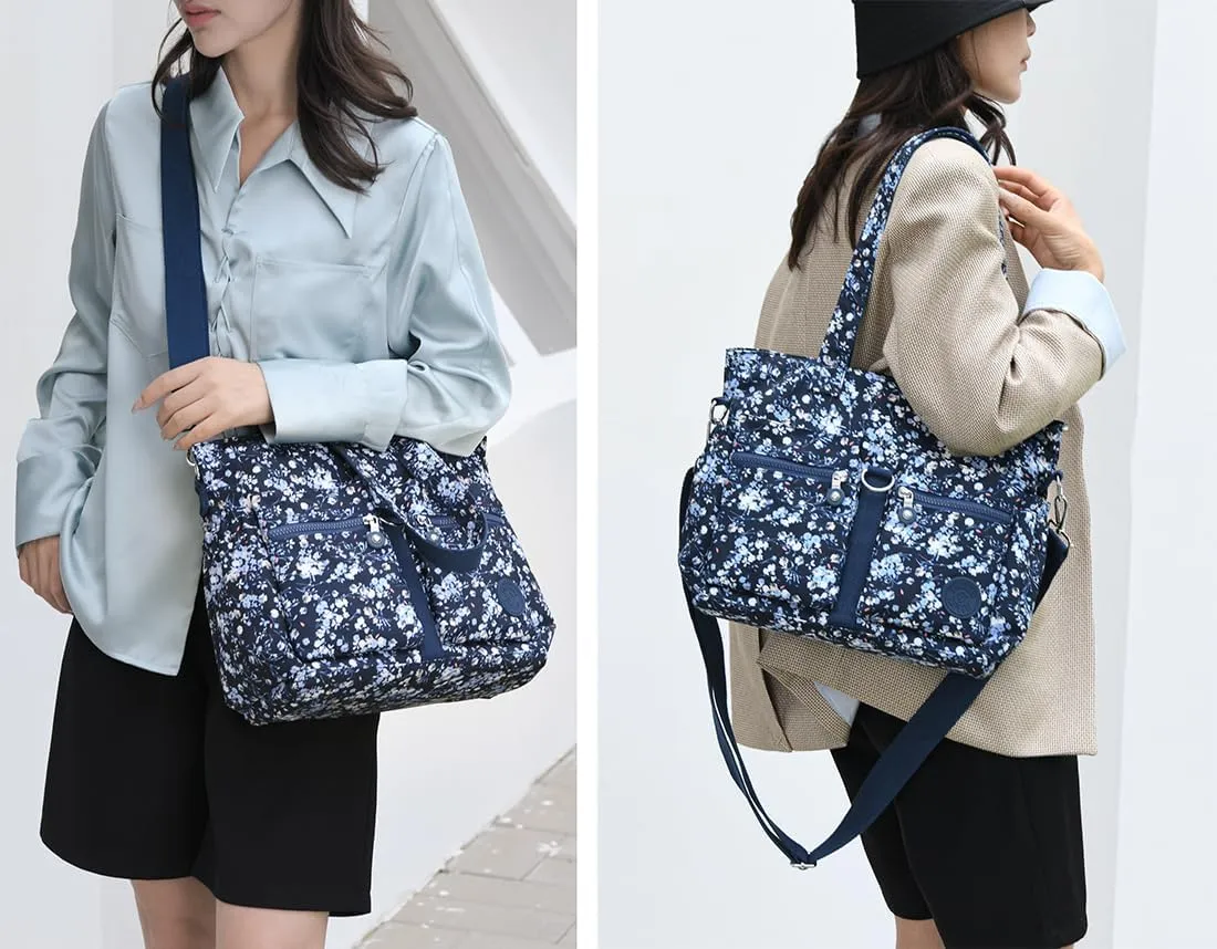 Collsants Tote Bag for Women Nylon Purse and Handbags Tote Purse Crossbody Bag Messenger Bag