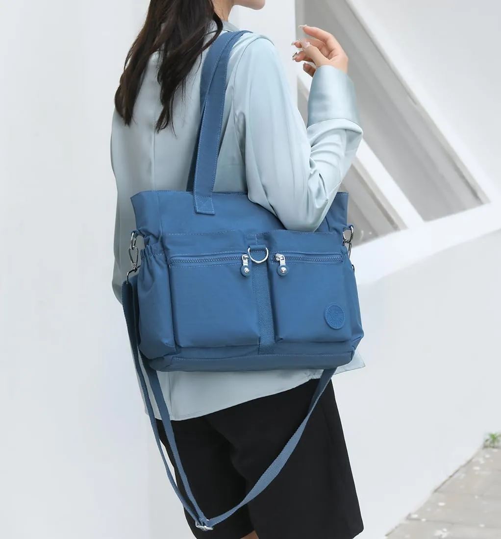 Collsants Tote Bag for Women Nylon Purse and Handbags Tote Purse Crossbody Bag Messenger Bag