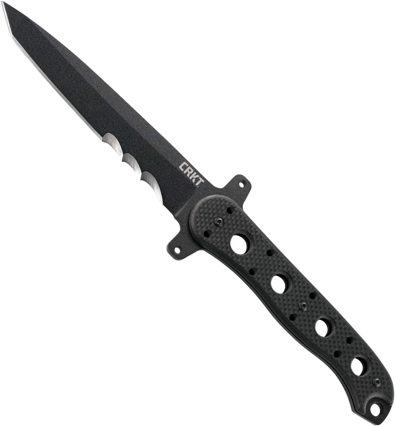 Columbia River Knife & Tool CRKT M16-13FX EDC Knife: Tanto Fixed Blade with Veff Serrations, G10 Handle with Hilt, Powder Coat Finish, Sheath