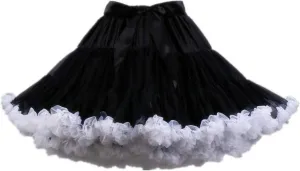 Colyanda Womens 3-Layered Pleated Tulle Petticoat Tutu Puffy Party Cosplay Skirt
