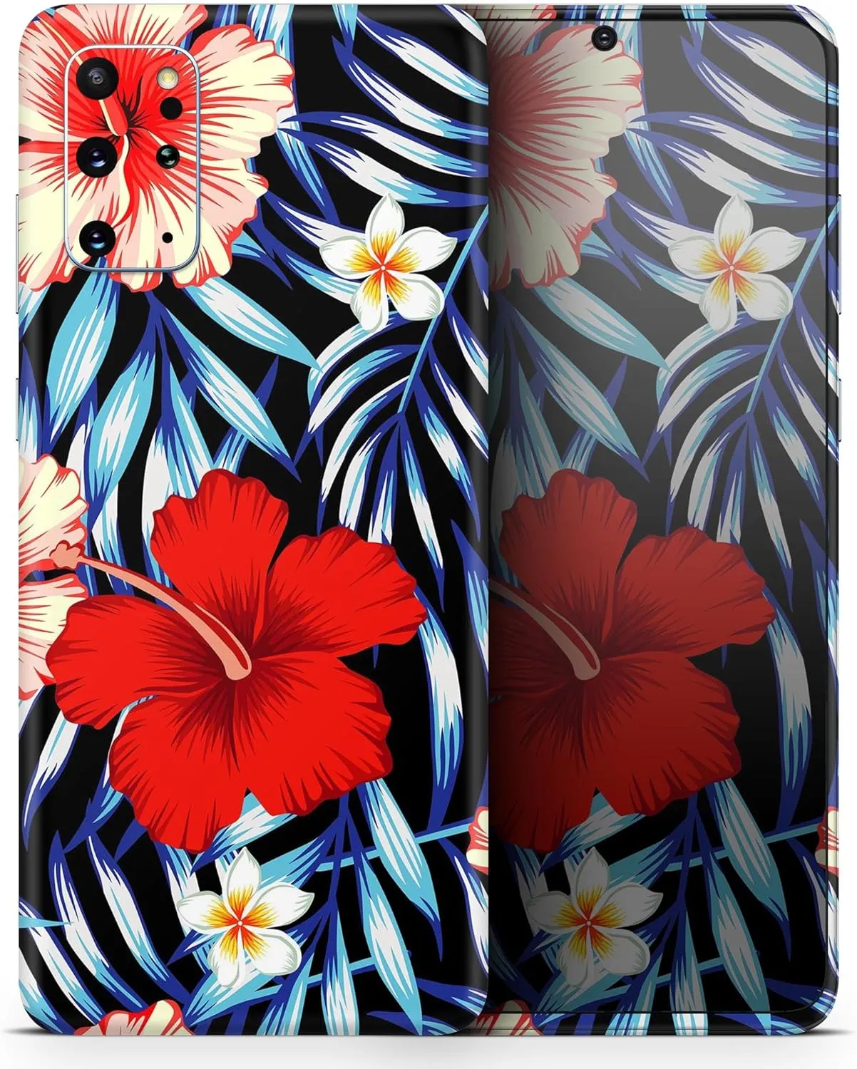 Compatible with Galaxy S23 Ultra - Skin Decal Protective Scratch Resistant Vinyl Wrap - Vivid Tropical Red Floral v1