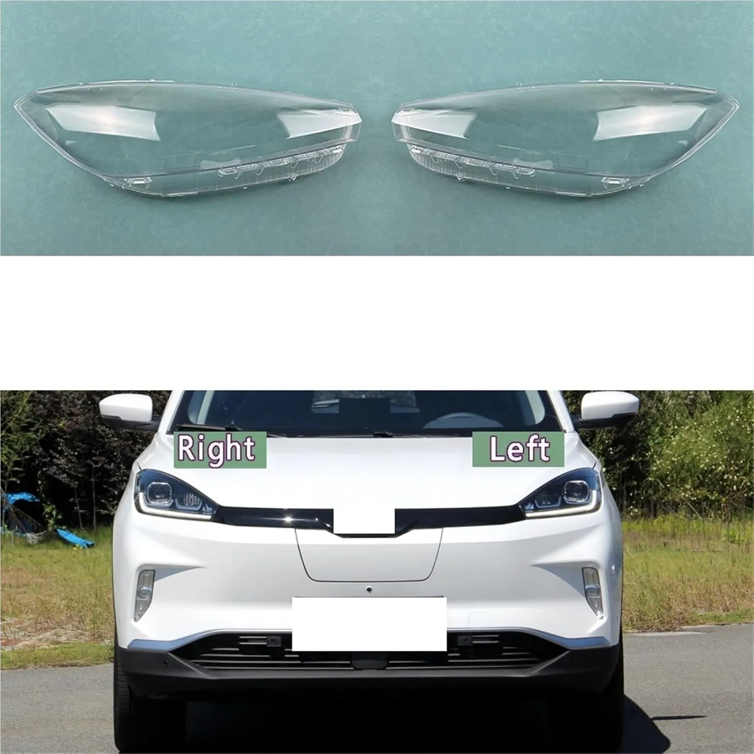 Compatible with Weltmeister EX5 2018-2021 Transparent Headlight Cover Lampshade Lamp Lens Shell Headlamp Housing(Right)