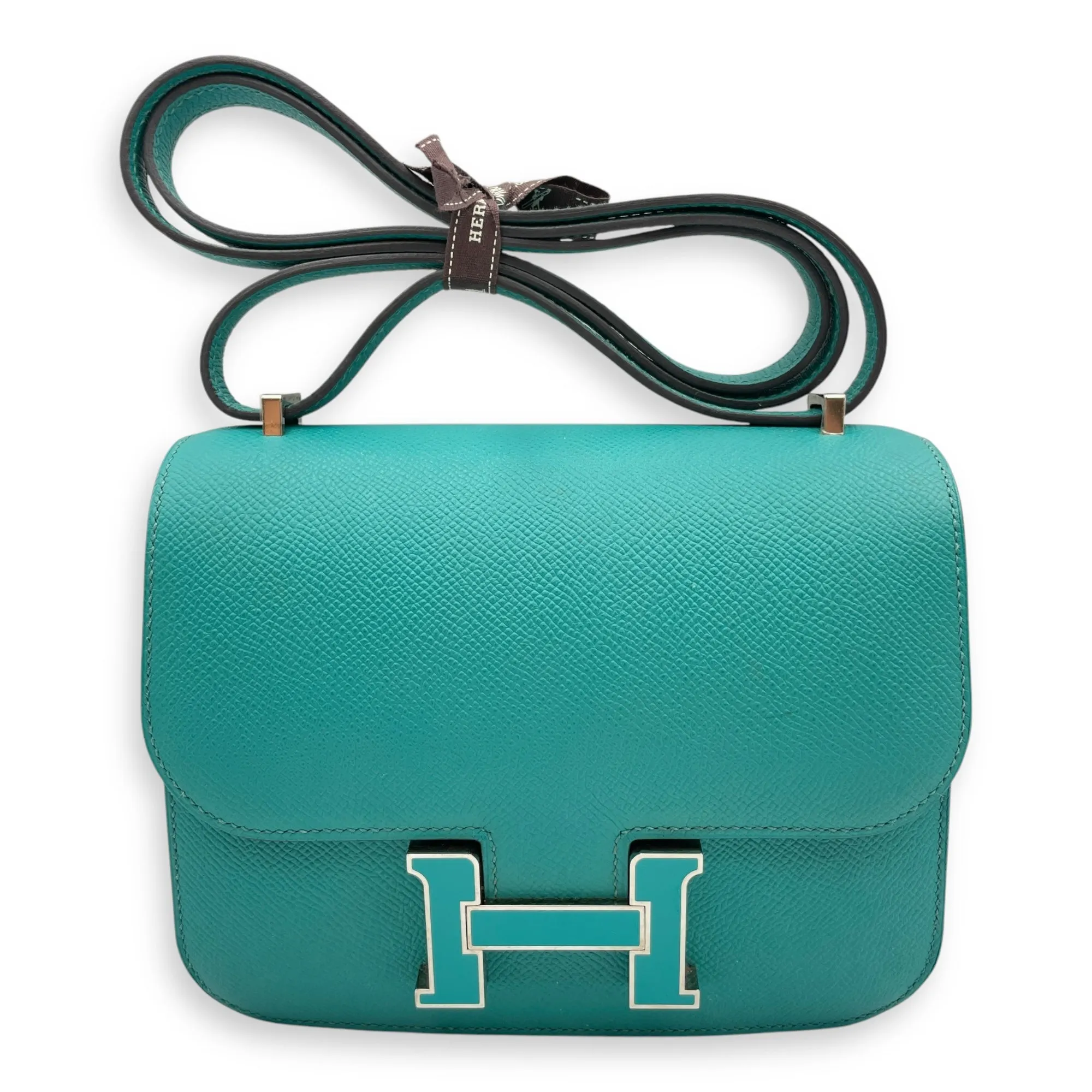 Constance 18 Paon/Menthe in Epsom, Enamel hardware