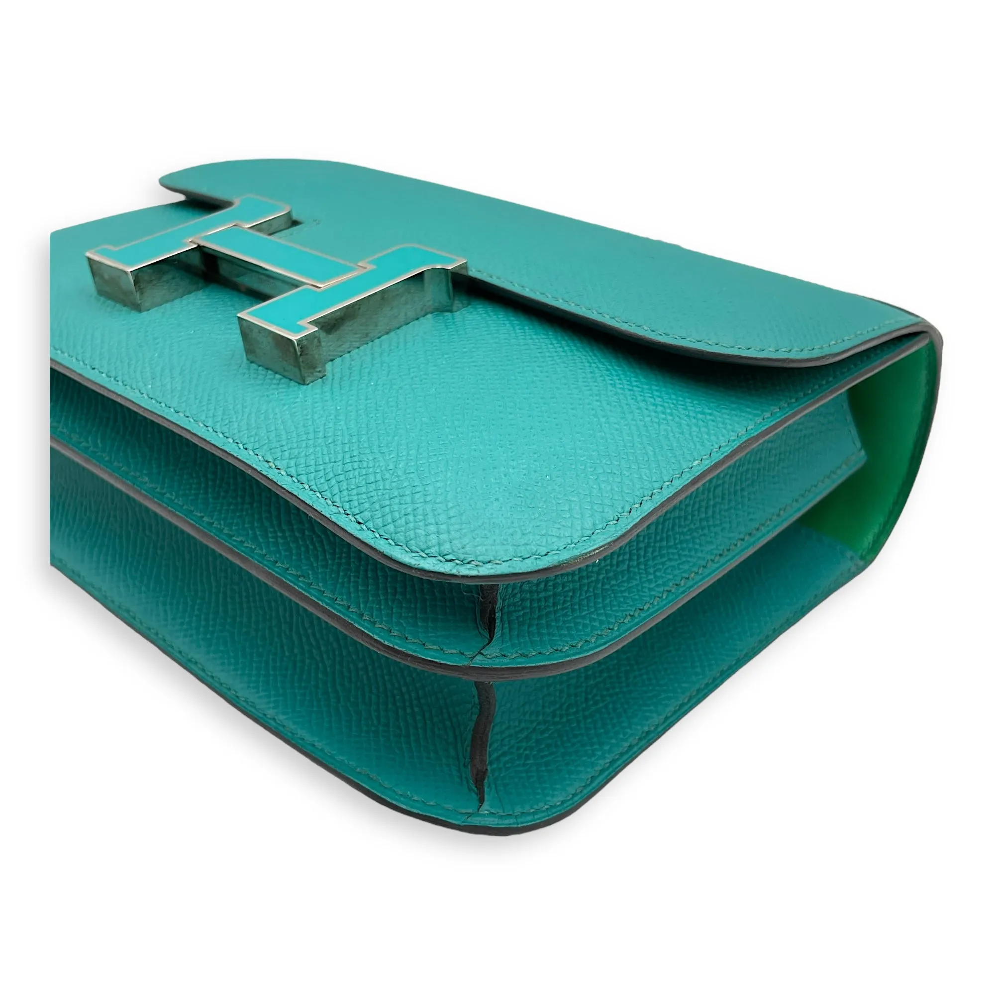 Constance 18 Paon/Menthe in Epsom, Enamel hardware