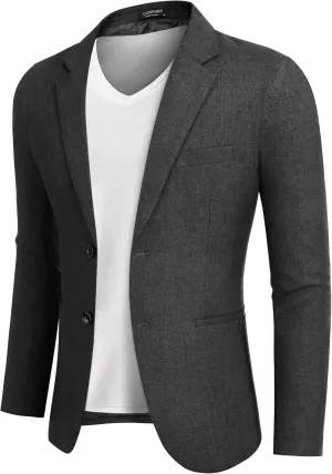 COOFANDY Men's Blazer Casual Slim Fit Sport Coats Two Button Lightweight Suit Jacket