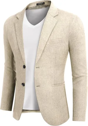 COOFANDY Men's Blazer Casual Slim Fit Sport Coats Two Button Lightweight Suit Jacket