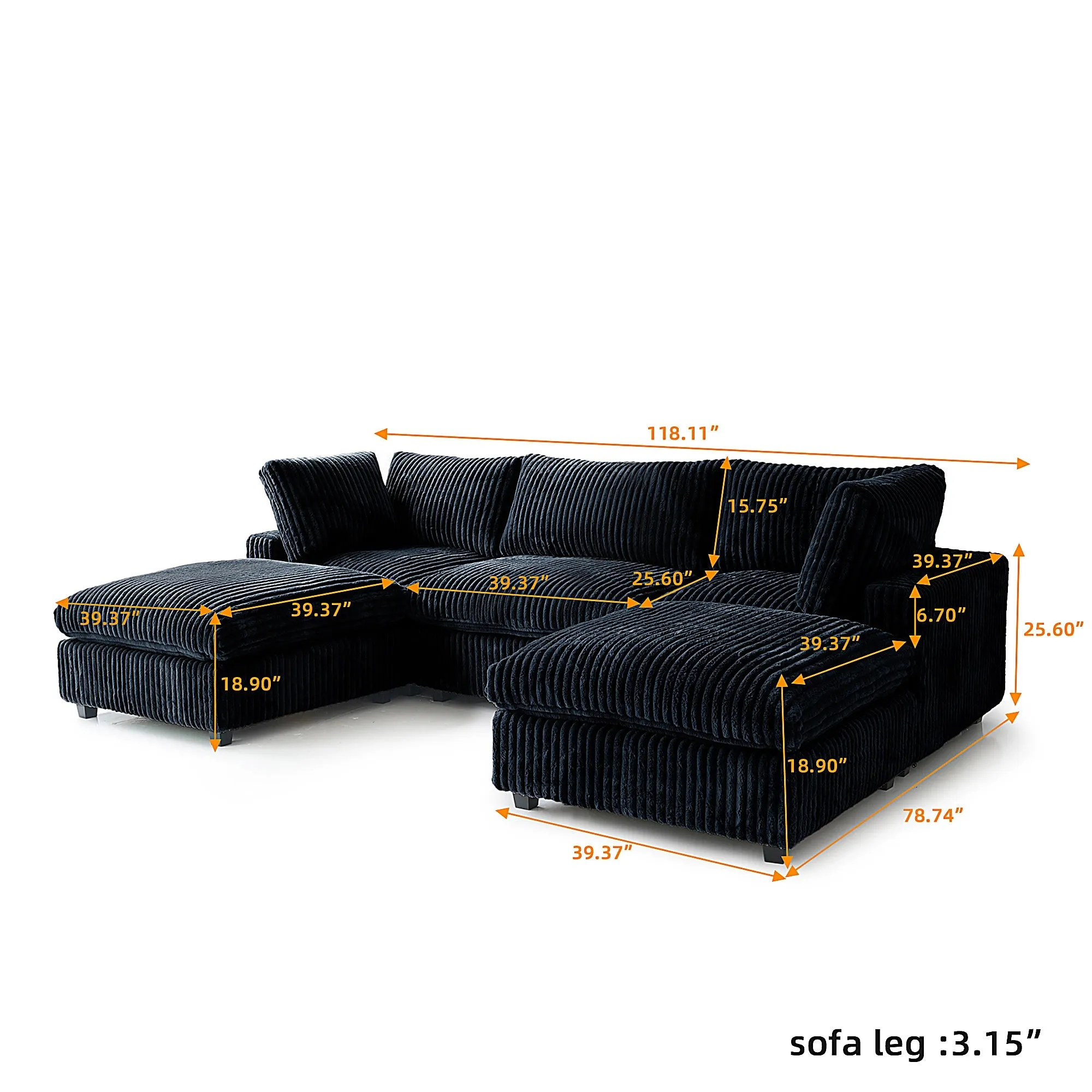 Corduroy Halo Sofa