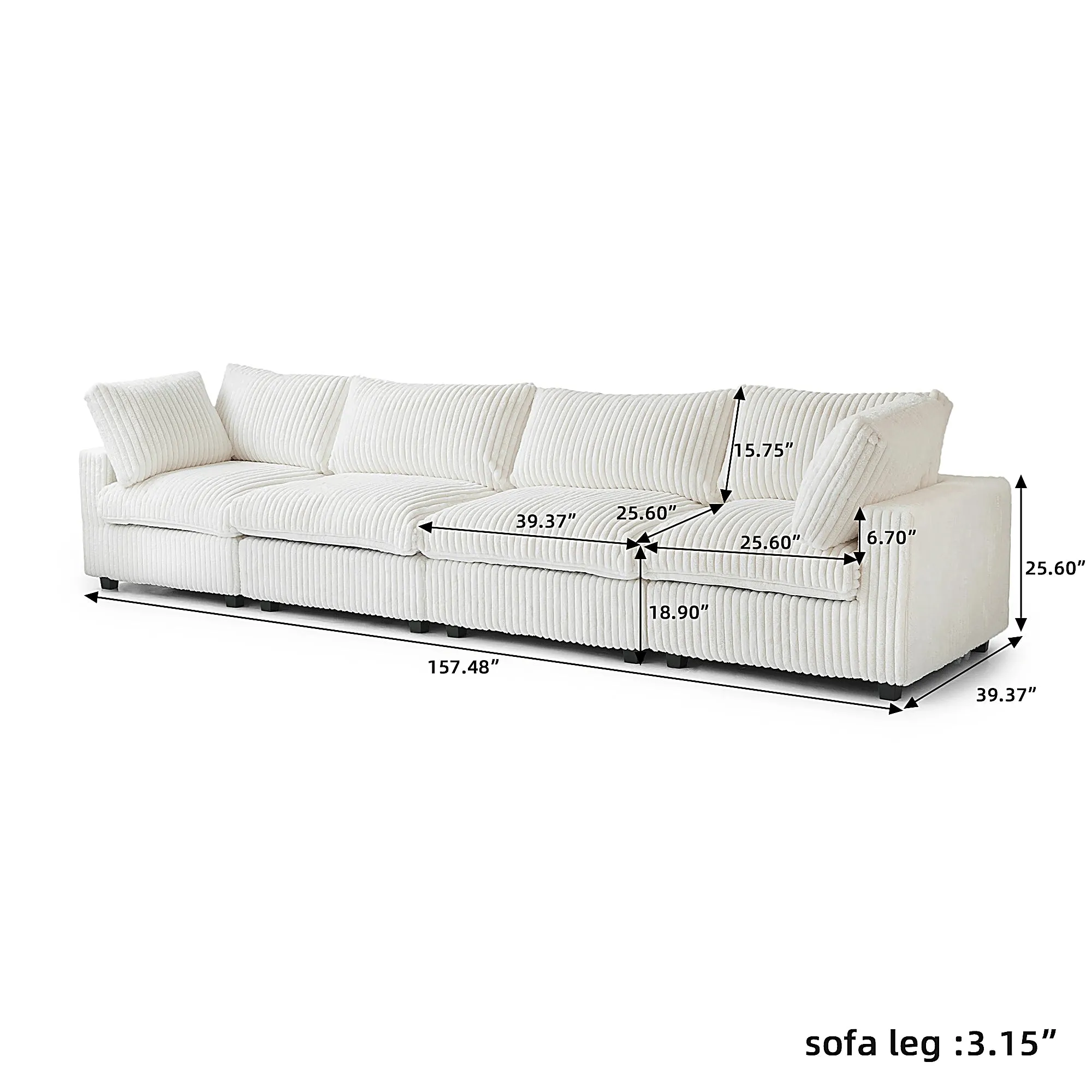 Corduroy Halo Sofa