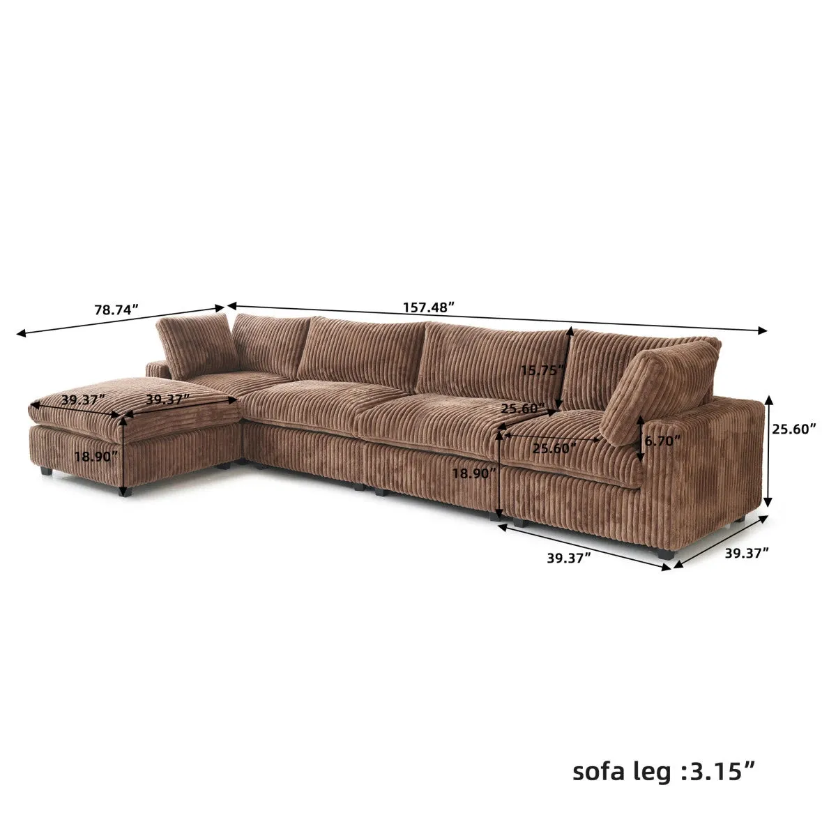 Corduroy Halo Sofa