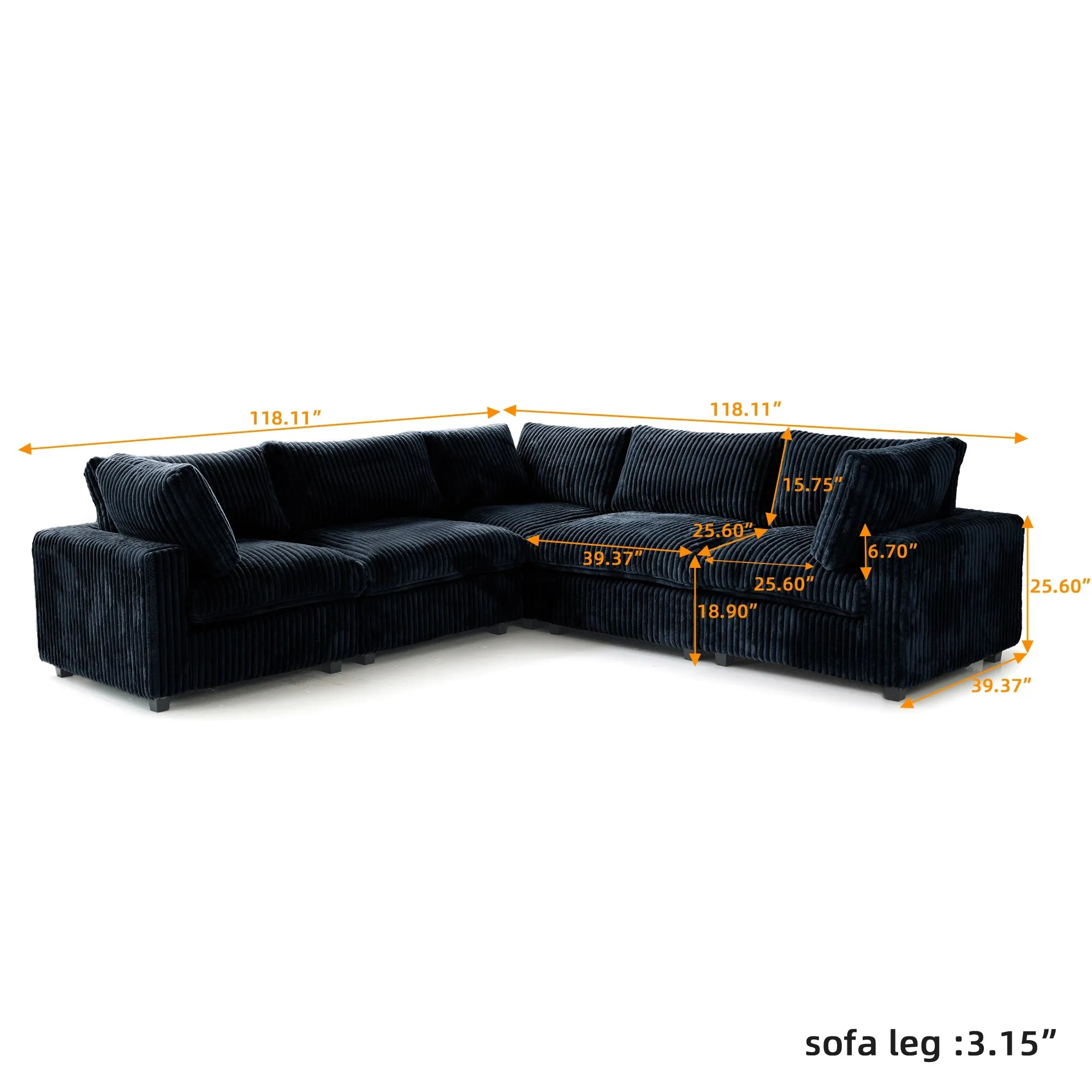 Corduroy Halo Sofa