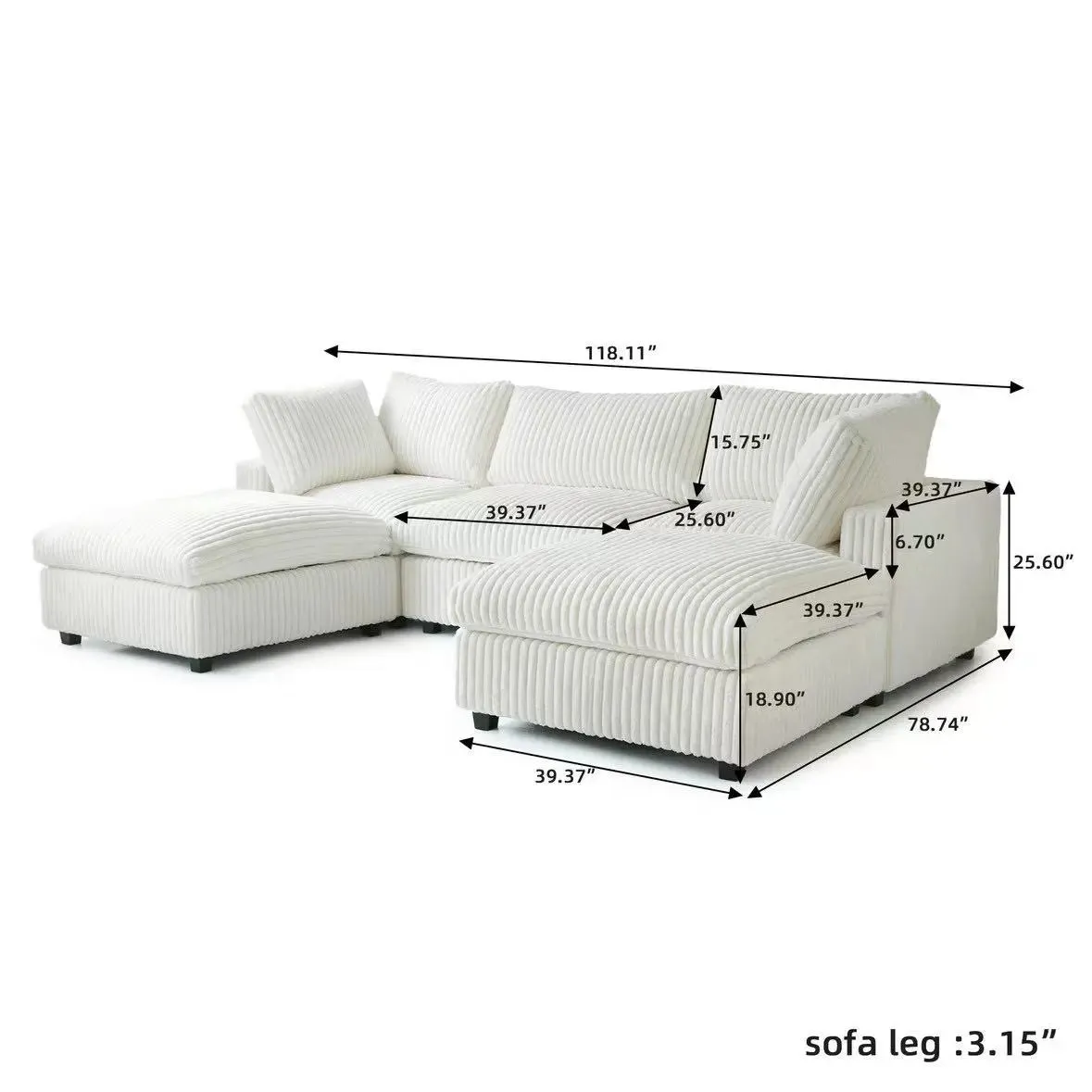 Corduroy Halo Sofa